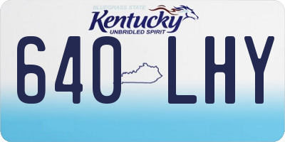 KY license plate 640LHY