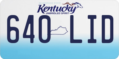 KY license plate 640LID