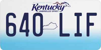 KY license plate 640LIF