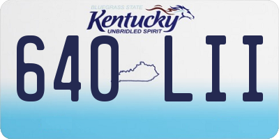 KY license plate 640LII