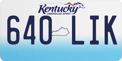 KY license plate 640LIK