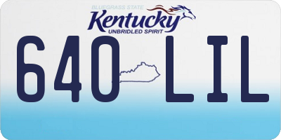 KY license plate 640LIL