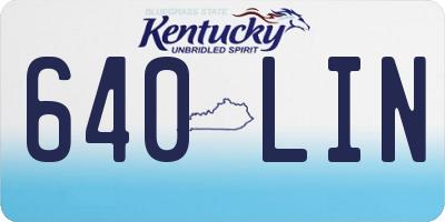 KY license plate 640LIN