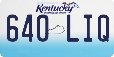 KY license plate 640LIQ