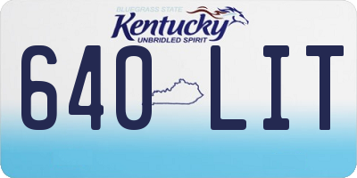 KY license plate 640LIT