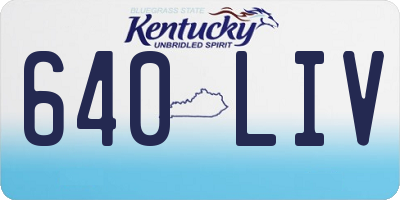 KY license plate 640LIV