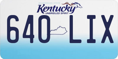 KY license plate 640LIX