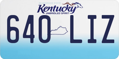 KY license plate 640LIZ