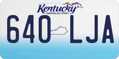 KY license plate 640LJA