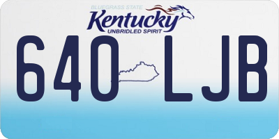 KY license plate 640LJB