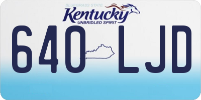 KY license plate 640LJD