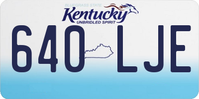 KY license plate 640LJE