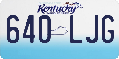 KY license plate 640LJG
