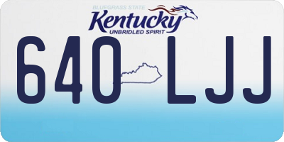 KY license plate 640LJJ