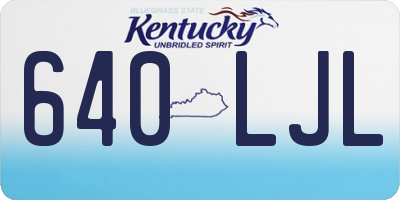 KY license plate 640LJL