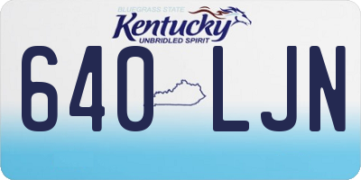 KY license plate 640LJN