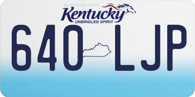 KY license plate 640LJP
