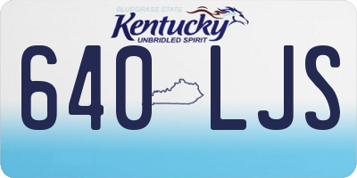 KY license plate 640LJS