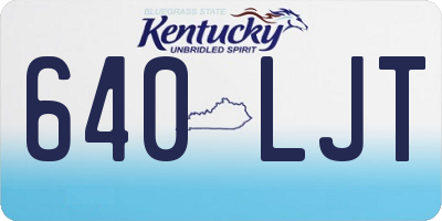 KY license plate 640LJT