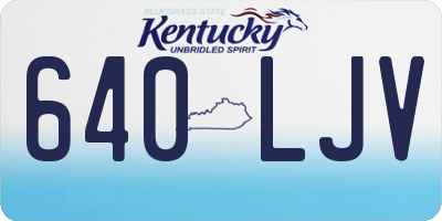 KY license plate 640LJV