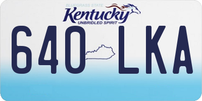 KY license plate 640LKA
