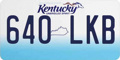 KY license plate 640LKB
