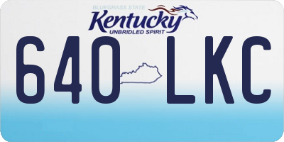 KY license plate 640LKC