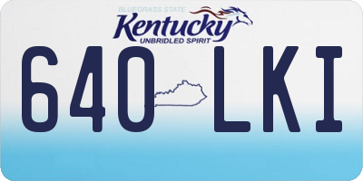 KY license plate 640LKI