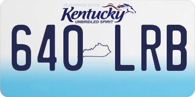 KY license plate 640LRB
