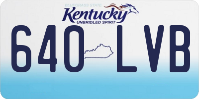 KY license plate 640LVB