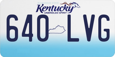 KY license plate 640LVG
