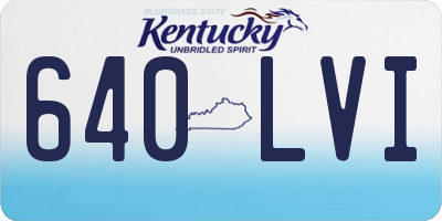 KY license plate 640LVI