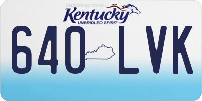 KY license plate 640LVK