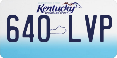 KY license plate 640LVP