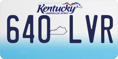 KY license plate 640LVR