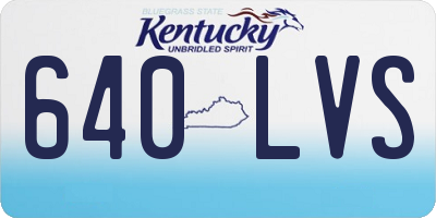 KY license plate 640LVS