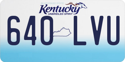 KY license plate 640LVU