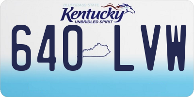 KY license plate 640LVW