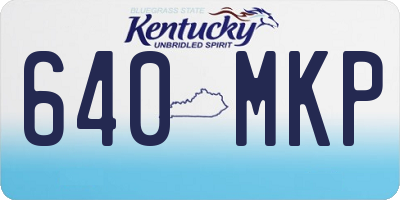 KY license plate 640MKP