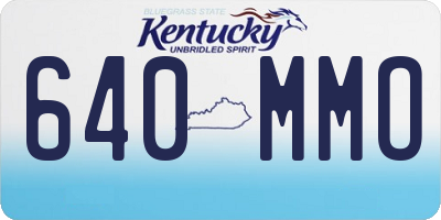 KY license plate 640MMO