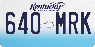 KY license plate 640MRK