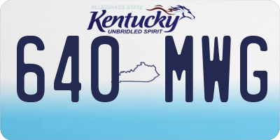 KY license plate 640MWG