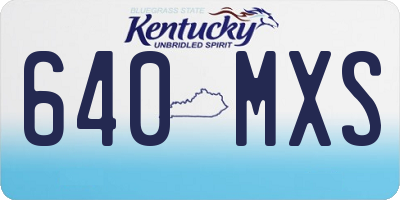 KY license plate 640MXS