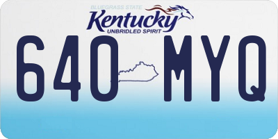 KY license plate 640MYQ