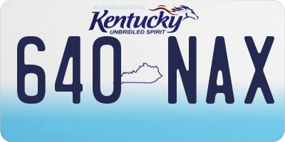 KY license plate 640NAX
