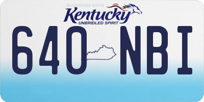 KY license plate 640NBI