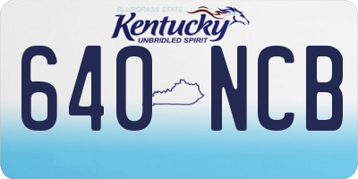 KY license plate 640NCB