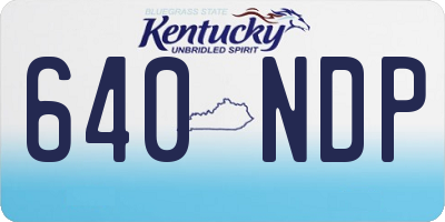 KY license plate 640NDP