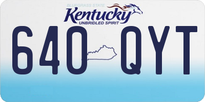 KY license plate 640QYT