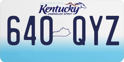 KY license plate 640QYZ
